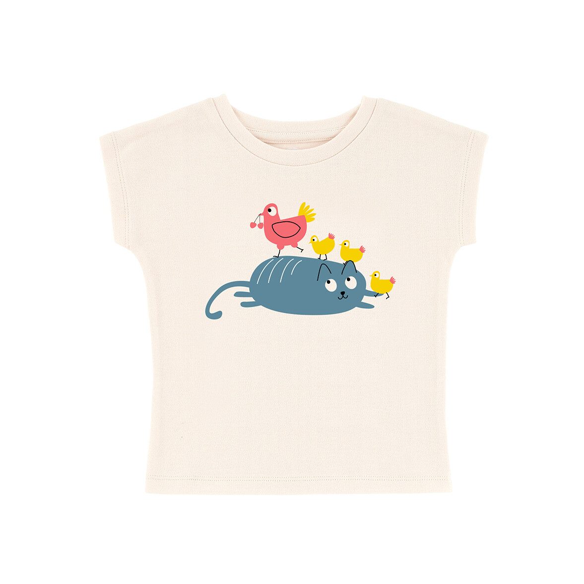T-shirt chat poule
