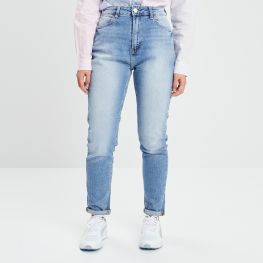Jeans mom taille haute