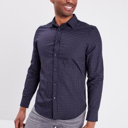 Chemise manches longues col italien