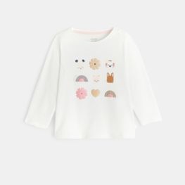 T-shirt motif animaux rose bébé fille