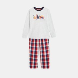 Pyjama 2 pièces motif voiliers rouge garçon