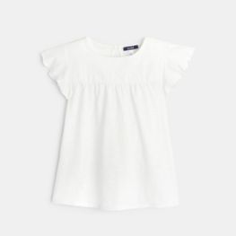 T-shirt détail broderie anglaise fille