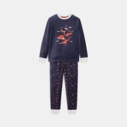 Pyjama 2 pièces en velours thème dinosaure