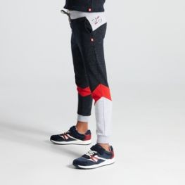 Pantalon de jogging molleton tricolore garçon