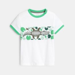 T-shirt crocodile coton fantaisie bébé garçon