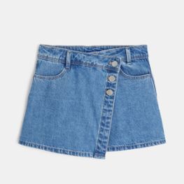 Mini jupe-short en jean fille