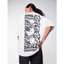 T-shirt oversize imprimé cassé Smiley Originals x Jennyfer
