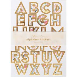 Set De 10 Feuilles De Stickers Alphabet English Garden