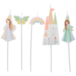 Pack de 5 bougies princess 5 designs