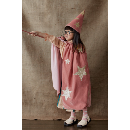 Costume D'ensorceleur En Velours Rose 3 6 ans
