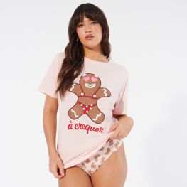 T-shirt de pyjama biscuit de noël