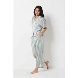 Chemise de pyjama imprimée en satin