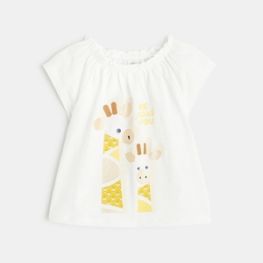 T-shirt girafes bébé fille