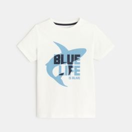 T-shirt à message "Blue Life is alive" garçon