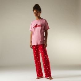 Pantalon de pyjama avec imprimé de petites flammes
