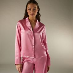 Chemise de pyjama à manches longues en satin